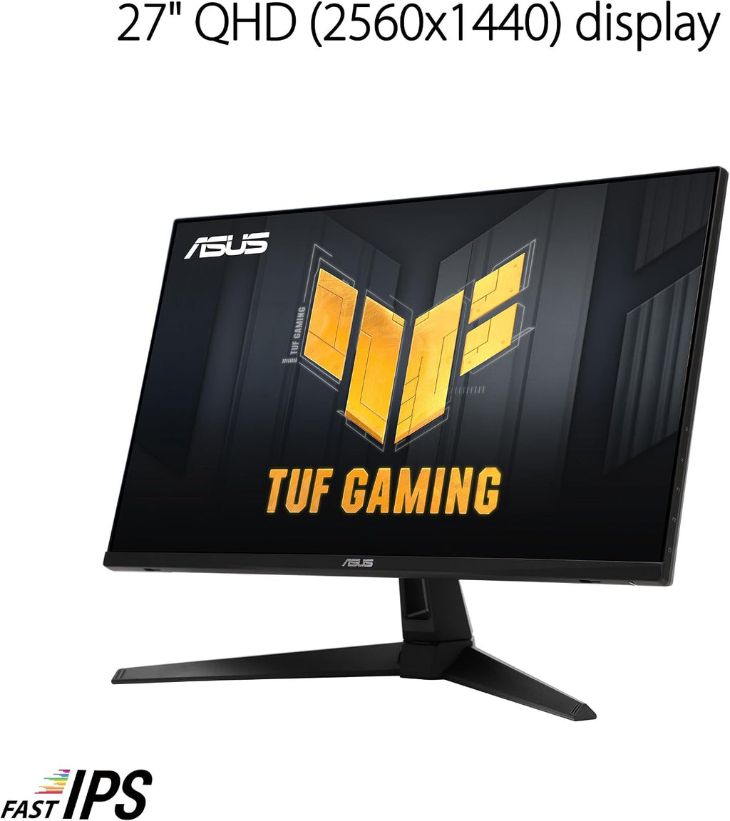 ASUS TUF Gaming 27' 1440P Monitor (VG27AQM5A) - QHD (2560x1440), 300Hz, Fast IPS, Extreme Low Motion Blur Sync, 0.3ms, Speaker, 95% DCI-P3, Shadow Boost, DisplayWidget Center, 3 yr Warranty