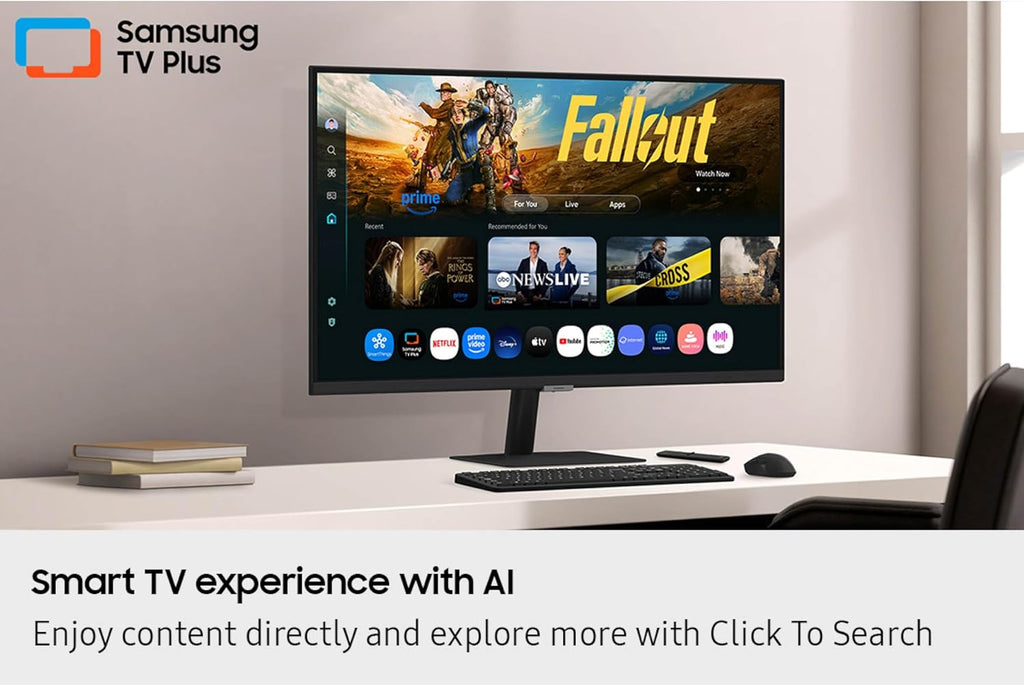 Samsung 32' Smart Monitor M7 (M70F) 4K UHD Display, Samsung Vision AI, Smart TV Apps, Gaming Hub, USB-C, HDMI and USB-A, Black, LS32FM702UNXZA, 2025