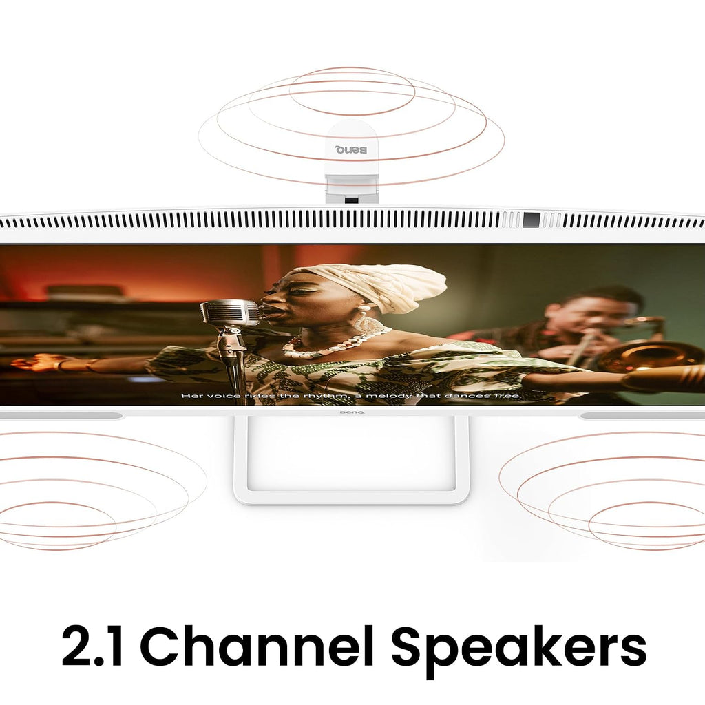 BenQ EW3290U 32' 4K 3840x2160 with 98% P3 Color Coverage, Exclusive AI Contrast, Built-in 2.1 Channel Speakers with woofer, 1 USB Type-C, 3 HDMI Ports, Ergonomic Design, and Eye-Care Technology