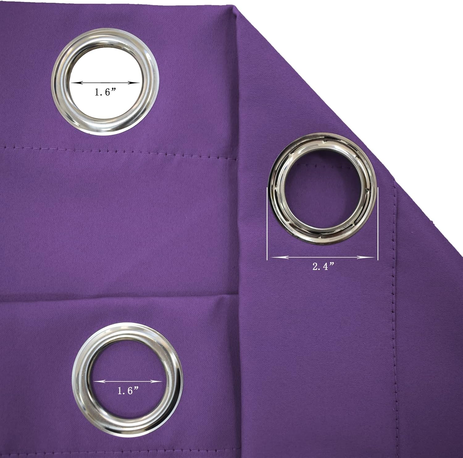 SK Studio Outdoor Curtains for Patio Waterproof Sunlight Block Rustproof Grommet Top and Bottom Windbreak Privacy Curtain for Gazebo, Front Porch, Pergola, 2 Panels, Dark Purple, 52' W x 108' L