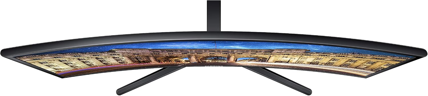 SAMSUNG 23.5' CF396 Curved Computer Monitor, AMD FreeSync for Advanced Gaming, 4ms Response Time, Wide Viewing Angle, Ultra Slim Design, LC24F396FHNXZA, Black