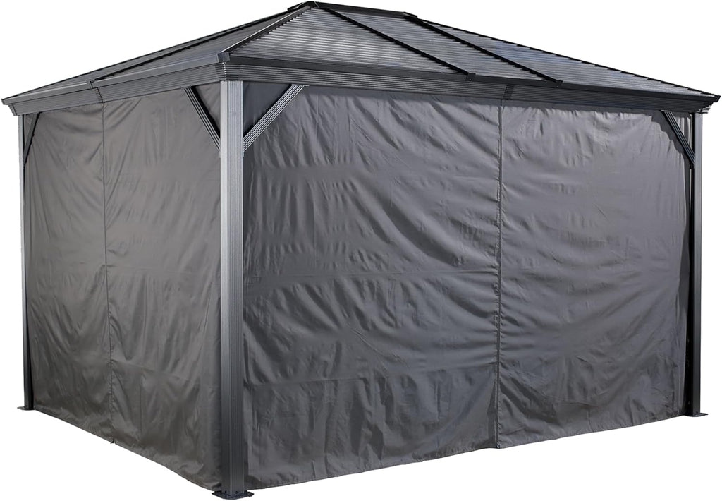 Sojag Ventura 10 x 10 x 6 ft Grey Curtains for Gazebo