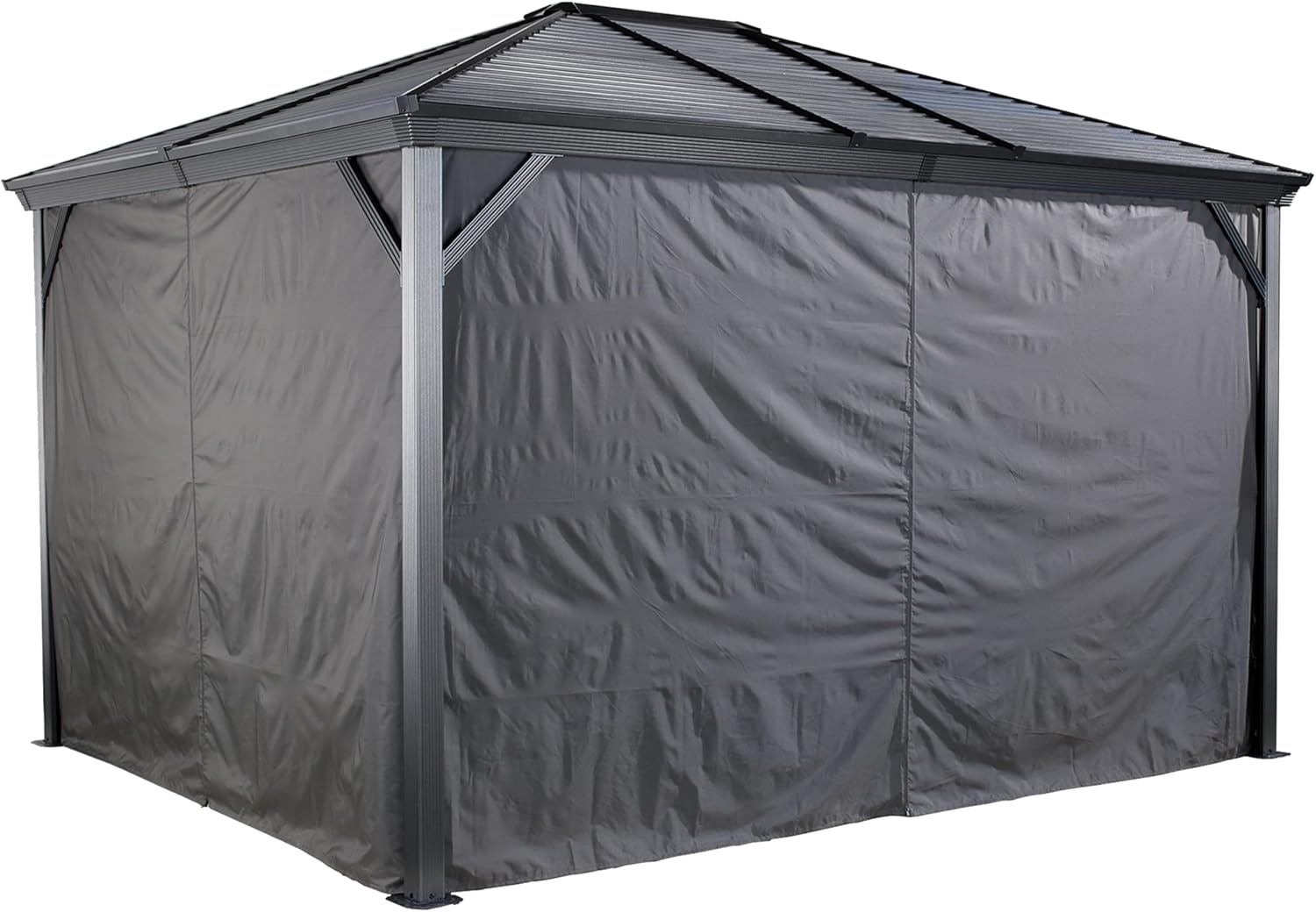 Sojag Ventura 10 x 10 x 6 ft Grey Curtains for Gazebo