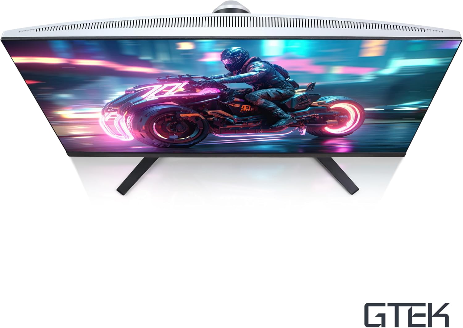GTek 27' 2K QHD 2560×1440p Gaming Monitor, 240Hz Refresh, 1ms MPRT, Fast IPS, HDMI DisplayPort, Frameless Design, Adjustable Stand, Perfect for Gaming, Streaming & Productivity