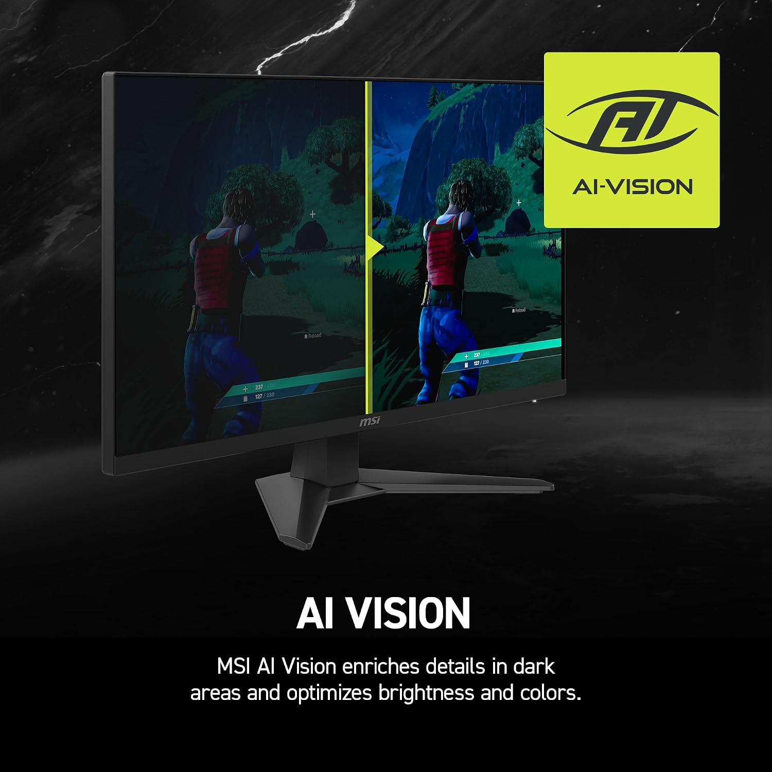 msi MAG 272F 27-inch 1920 x 1080 (FHD) Gaming Office Monitor, 200Hz, Adaptive Sync, HDR Ready, HDMI, VGA Port, VESA Mountable, Tilt, 4-Side Slim Bezel,0.5ms, Black