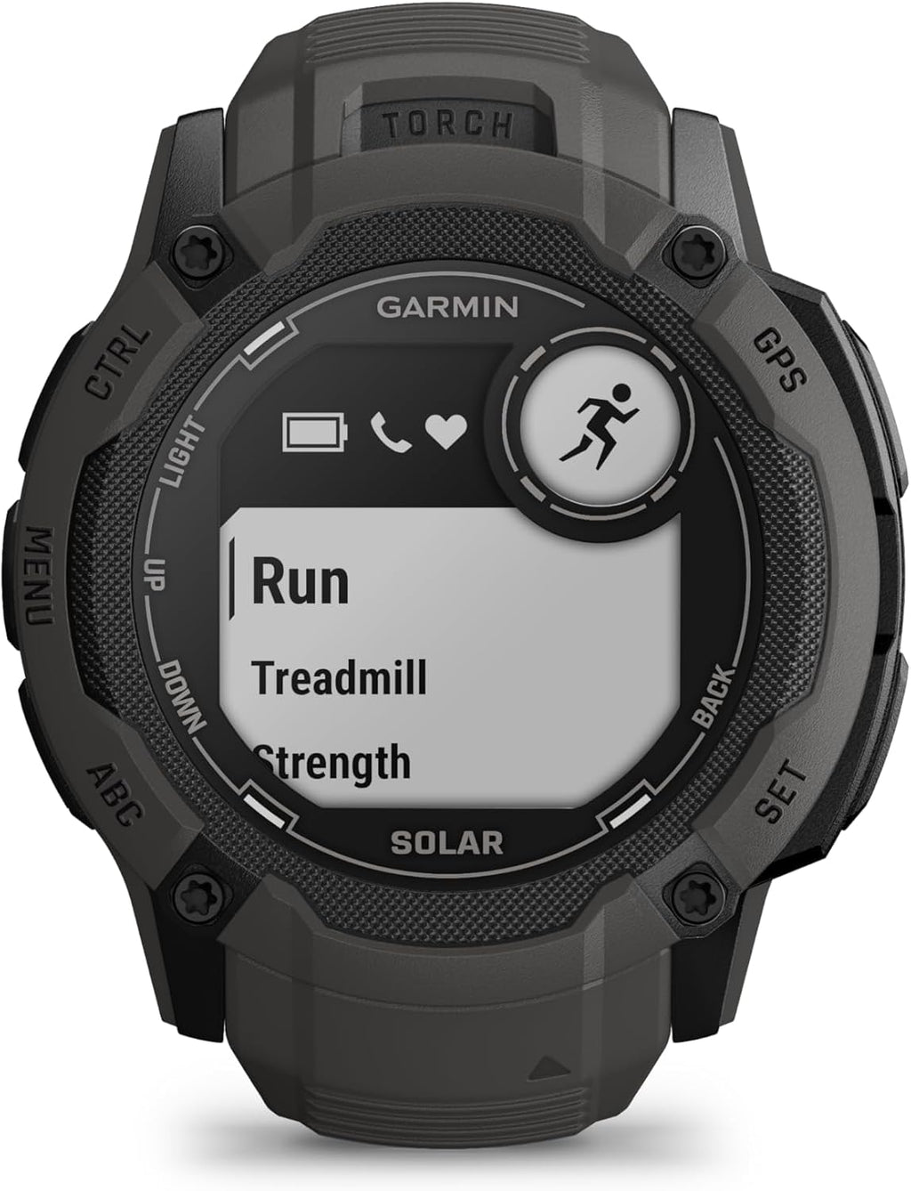 Garmin Instinct 2X Solar, Rugged GPS Smartwatch, Built-in Flashlight, Solar Charging Capability, Multi-Band GNSS, Graphite, NA/AUS/NZ (Renewed)