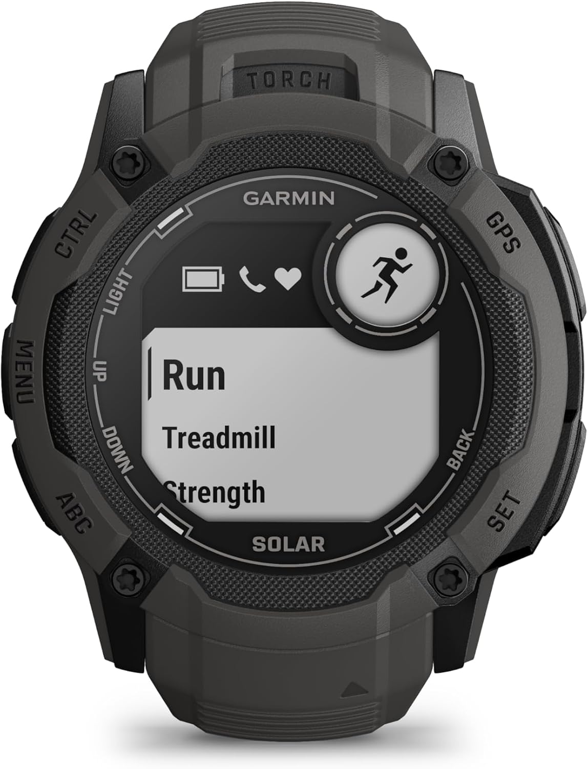 Garmin Instinct 2X Solar, Rugged GPS Smartwatch, Built-in Flashlight, Solar Charging Capability, Multi-Band GNSS, Graphite, NA/AUS/NZ (Renewed)