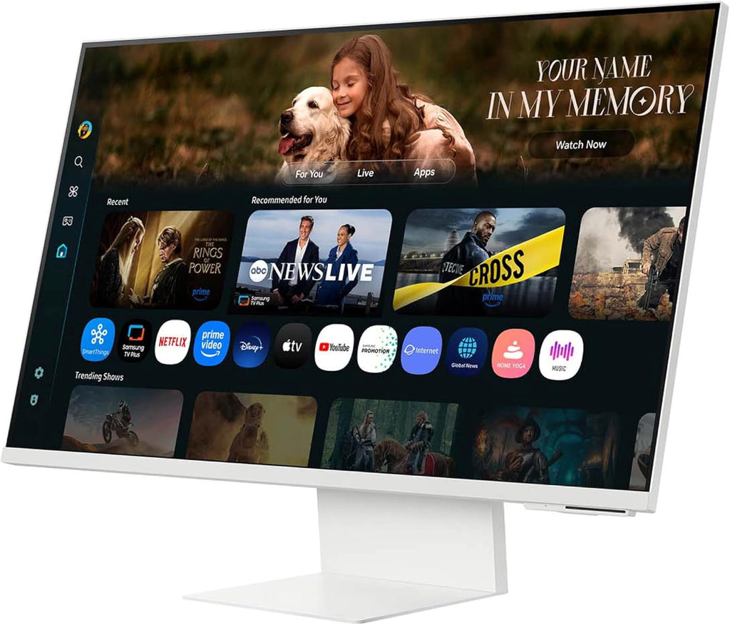 Samsung 32' Smart Monitor M8 (M80F) 4K UHD Display, Samsung Vision AI, Smart TV Apps, Gaming Hub, USB-C, HDMI and USB-A, White, LS32FM803UNXZA, 2025