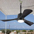 42' Gazebo Fans Outdoor Hanging with Remote Waterproof,Outdoor Ceiling Fan for Patios with Light, Plug in Cord Outlet Hook Wet Rated for Outside Porch, Pergola-Black+20' Downrod