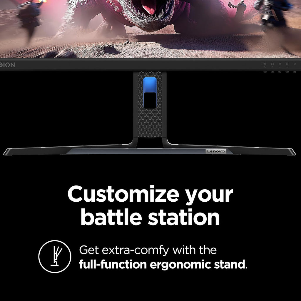 Lenovo Legion R24e - Gaming Monitor - 23.8' Flat FHD - 180 Hz - 1ms Response - AMD FreeSync - HDRDecode, HDMI 2.1, DP 1.4, Audio - Lift/Tilt/Pivot/Swivel Stand - Raven Black