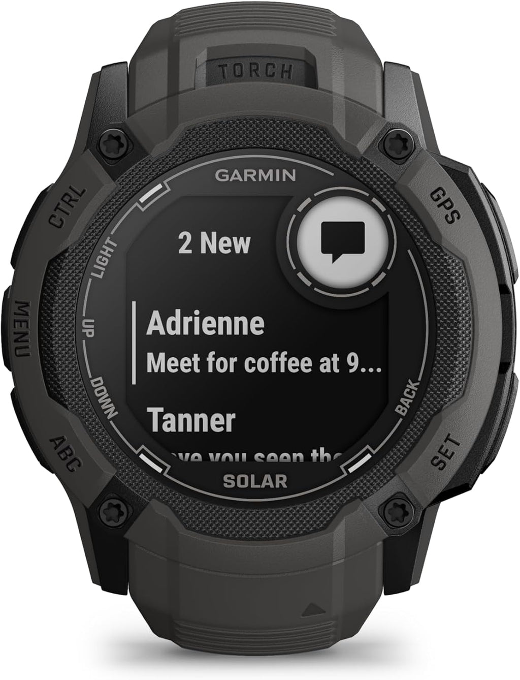 Garmin Instinct 2X Solar, Rugged GPS Smartwatch, Built-in Flashlight, Solar Charging Capability, Multi-Band GNSS, Graphite (Renewed)