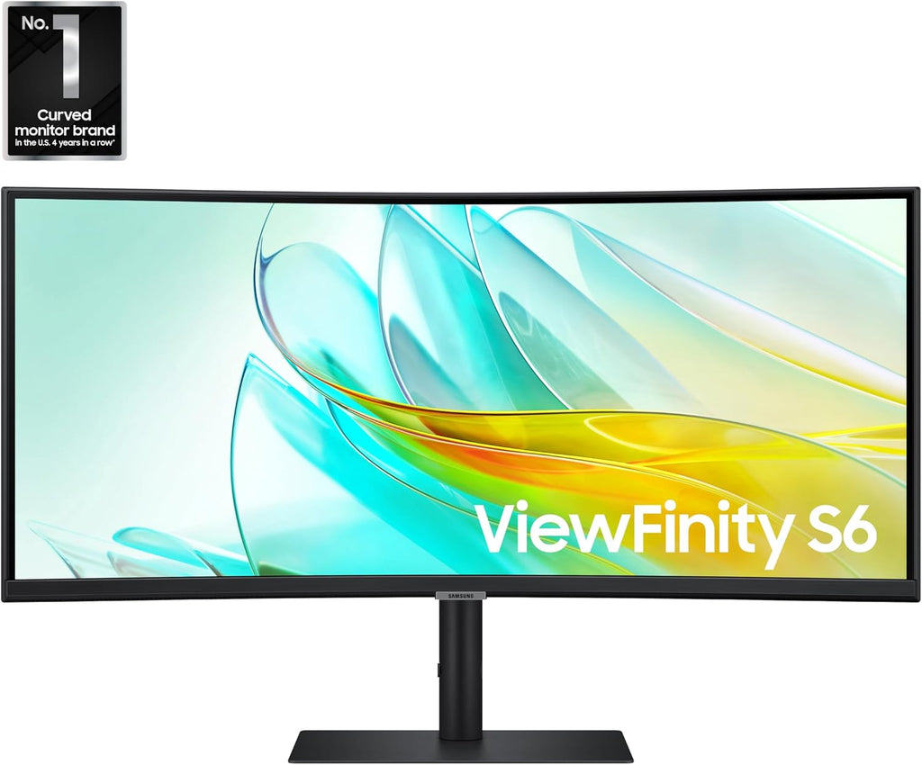 Samsung 34' ViewFinity S65UC, Ultra-WQHD, 100Hz, AMD FreeSync™ HDR10, KVM Switch Built in Speakers with USB-C Curved Monitor, LS34C654UANXGO, 2025