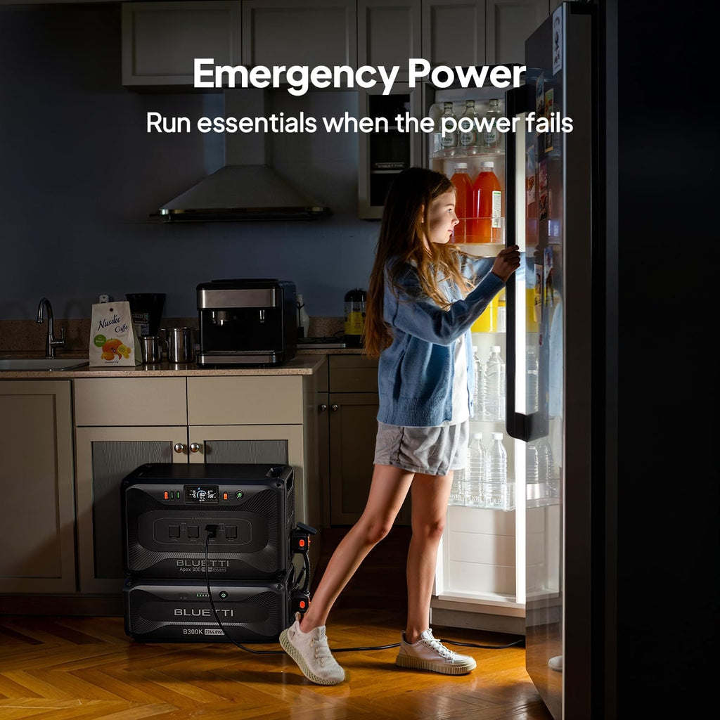 BLUETTI B300K, 2764.8Wh LiFePO4 Battery Pack for Portable Power Station Apex 300 Only, Extra Battery for Home, Emergency, Road Trip