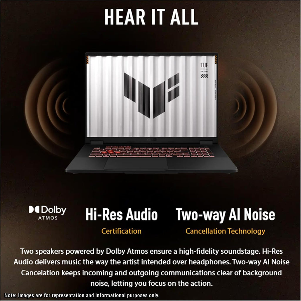 ASUS TUF Gaming Laptop A18 inch - AMD Ryzen 7 260 Beat i9-13905H - NVIDIA RTX 5060-18' WUXGA Display 144Hz - RGB Backlit Keyboard - USB Type-C - FHD Camera - HDMI Cable (64GB RAM| 2TB PCIe SSD)
