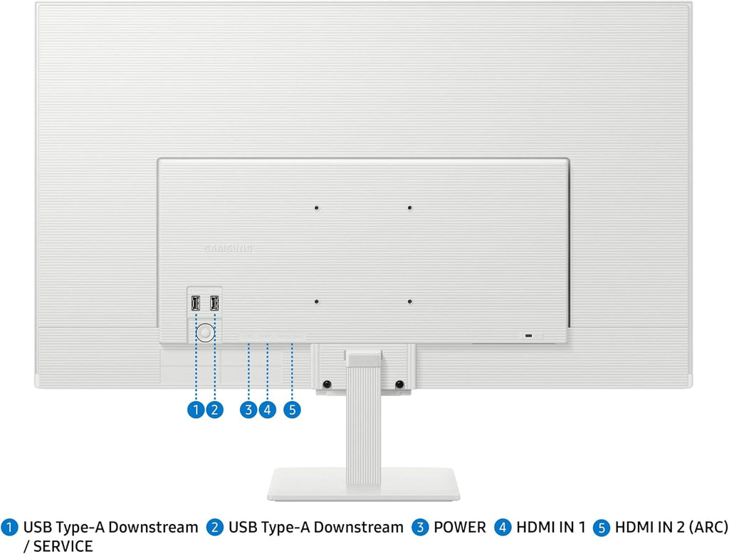 Samsung 32-Inch M5 (M50F) Series FHD Smart Monitor with Streaming TV, Speakers, HDR10, Gaming Hub, Multiple Ports, Workout Tracker, Vision Accessibility Tools, White, LS32FM503ENXZA