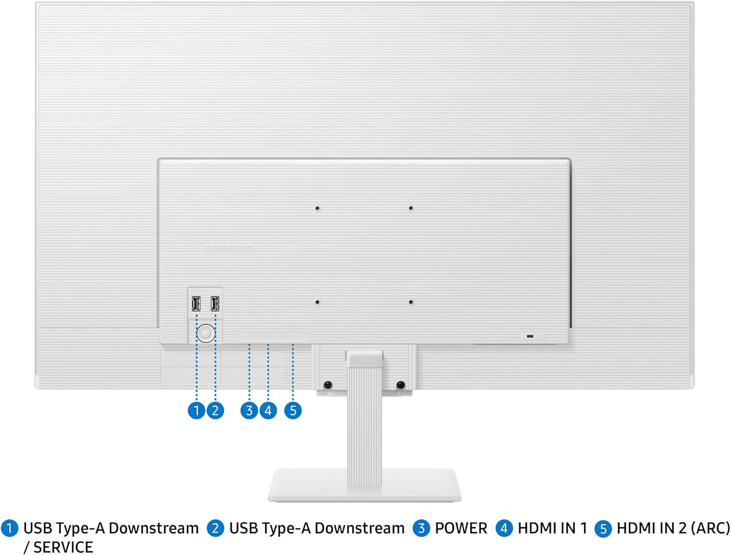 Samsung 32-Inch M5 (M50F) Series FHD Smart Monitor with Streaming TV, Speakers, HDR10, Gaming Hub, Multiple Ports, Workout Tracker, Vision Accessibility Tools, White, LS32FM503ENXZA
