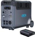 ABOK Ark3600 Portable Power Station with 500W Alternator Charger, 3840Wh LiFePO4 Battery, 3600W Electric Solar Generator for Garage, Off-Grid Living, Camping, RVs, Outdoor Adventures, Power Outages