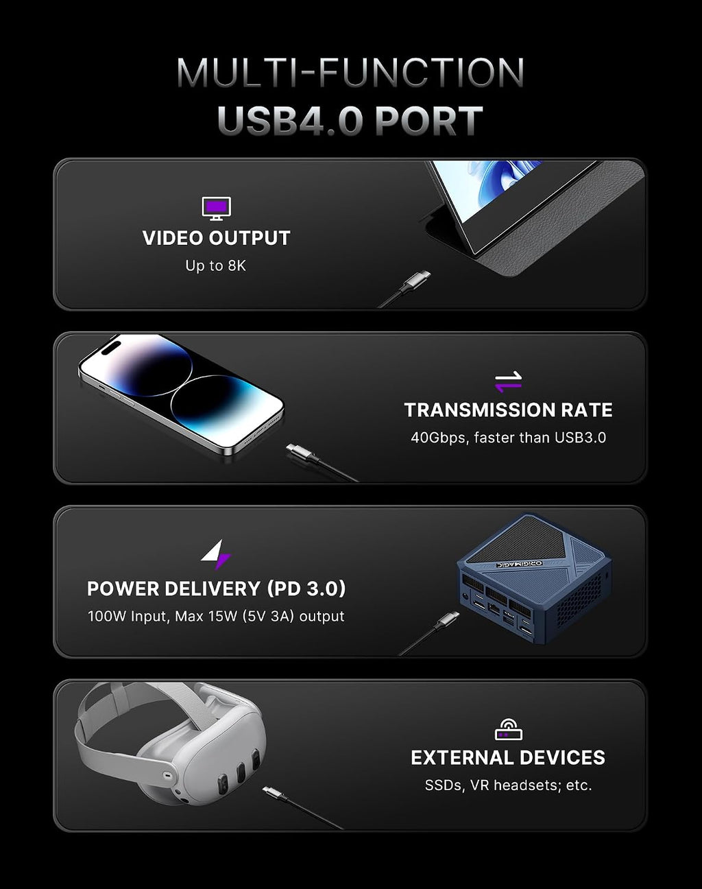 A3 Mini PC 11 Pro, Ryzen 7 8745HS(up to 4.9GHz), Gaming Desktop Computer Radeon 780M GPU, 32GB DDR5 RAM 1TB SSD, Dual USB4.0 /Wi-Fi 6E/BT 5.2 for Business, Office, Home