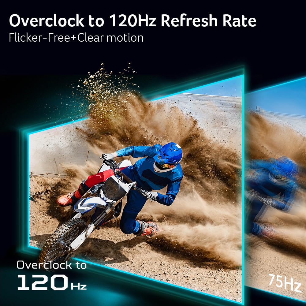 acer SB240Y G0bi 23.8' IPS Full HD Ultra-Slim Edge-to-Edge Gaming Office Monitor | Adaptive-Sync Support (FreeSync Compatible) | Up to 120Hz Refresh | 1ms (VRB) | Tilt | HDMI & VGA Ports | Black