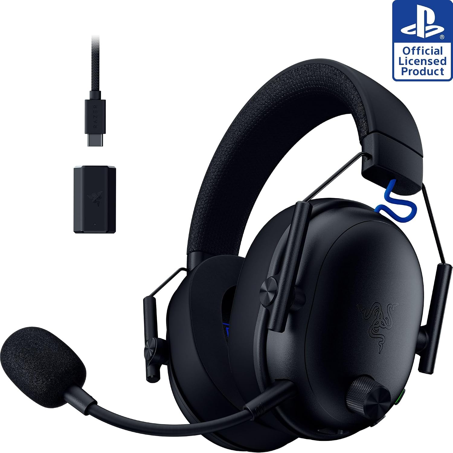 Razer BlackShark V3 Wireless Gaming Headset for PS5: 50mm Drivers - Super Wideband Mic - 2.4 GHz, Bluetooth - Works with PC, Mac, Nintendo Switch, Smartphone - Long Battery Life - Black
