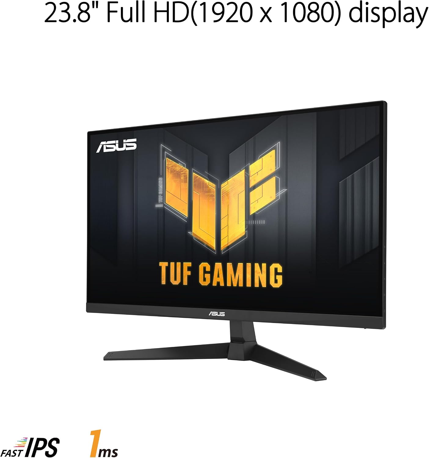 ASUS TUF Gaming 24' (23.8 inch viewable) 1080P Monitor (VG249Q3A) - Full HD, 180Hz, 1ms, Fast IPS, Extreme Low Motion Blur, FreeSync Premium, Speakers, DisplayPort, HDMI, Variable Overdrive, 99% sRGB