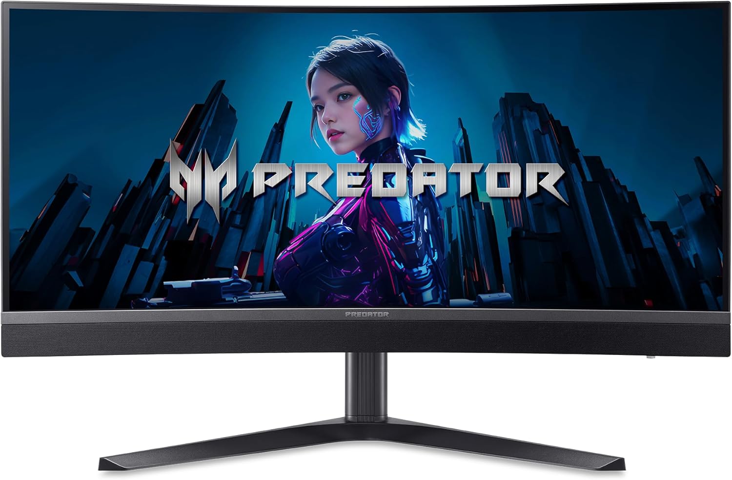 Acer Predator Gaming 1500R Curved Monitor | 34' UWQHD 3440 x 1440 MiniLED | AMD FreeSync Premium | Up to 200Hz | Up to 0.5ms | DisplayHDR 1000 | USB Type-C, DP 1.4 & 2 x HDMI 2.1 | X34 X0bmiiphux