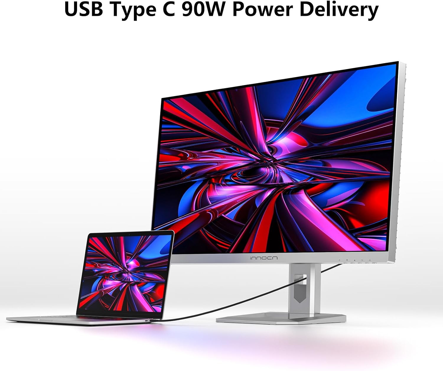 INNOCN 32' Mini LED 4K UHD 3840 x 2160 Computer Gaming Monitor 144Hz 1ms IPS HDR1000 HDMI 2.1 Monitor, 99% DCI-P3, USB Type-C Connectivity, Pivot/Height Adjustable Stand - 32M2V