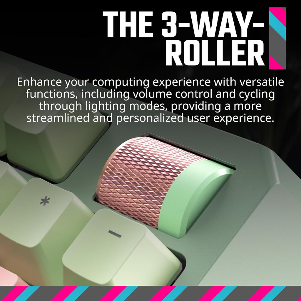 Cooler Master MK770 Macaron Wireless Mechanical RGB Gaming Keyboard, Kailh Box V2 Click White Switches, Gasket Structure, Hot-Swappable, Bluetooth|2.4GHz, Tactile 3-Way Dial, QWERTY (MK-770-MCKW1-US)