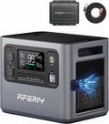 AFERIY P280 Portable Power Station 2800W (Peak 5600W) with DC600 580W Alternator Charger,2048Wh LiFePO4 Battery,Dual Solar Input,6x Fast Charging On the Go,Camping,and RVs(Shipped Separately)