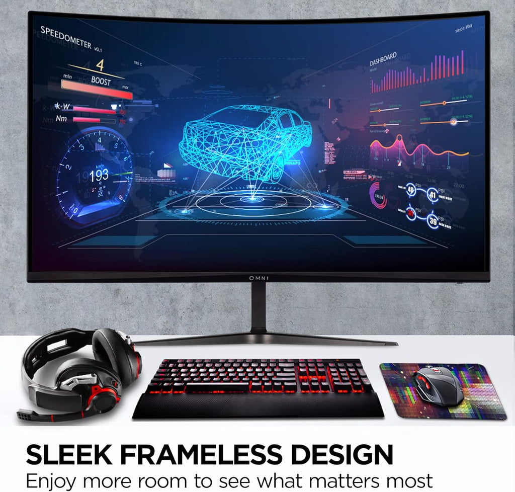 ViewSonic VX3218C-2K 32 Inch 1440p Curved Gaming Monitor, 180Hz and 1ms for Smooth Gameplay, FreeSync Premium and Eye Care Technology for Smooth Visuals, HDMI, and DisplayPort Inputs