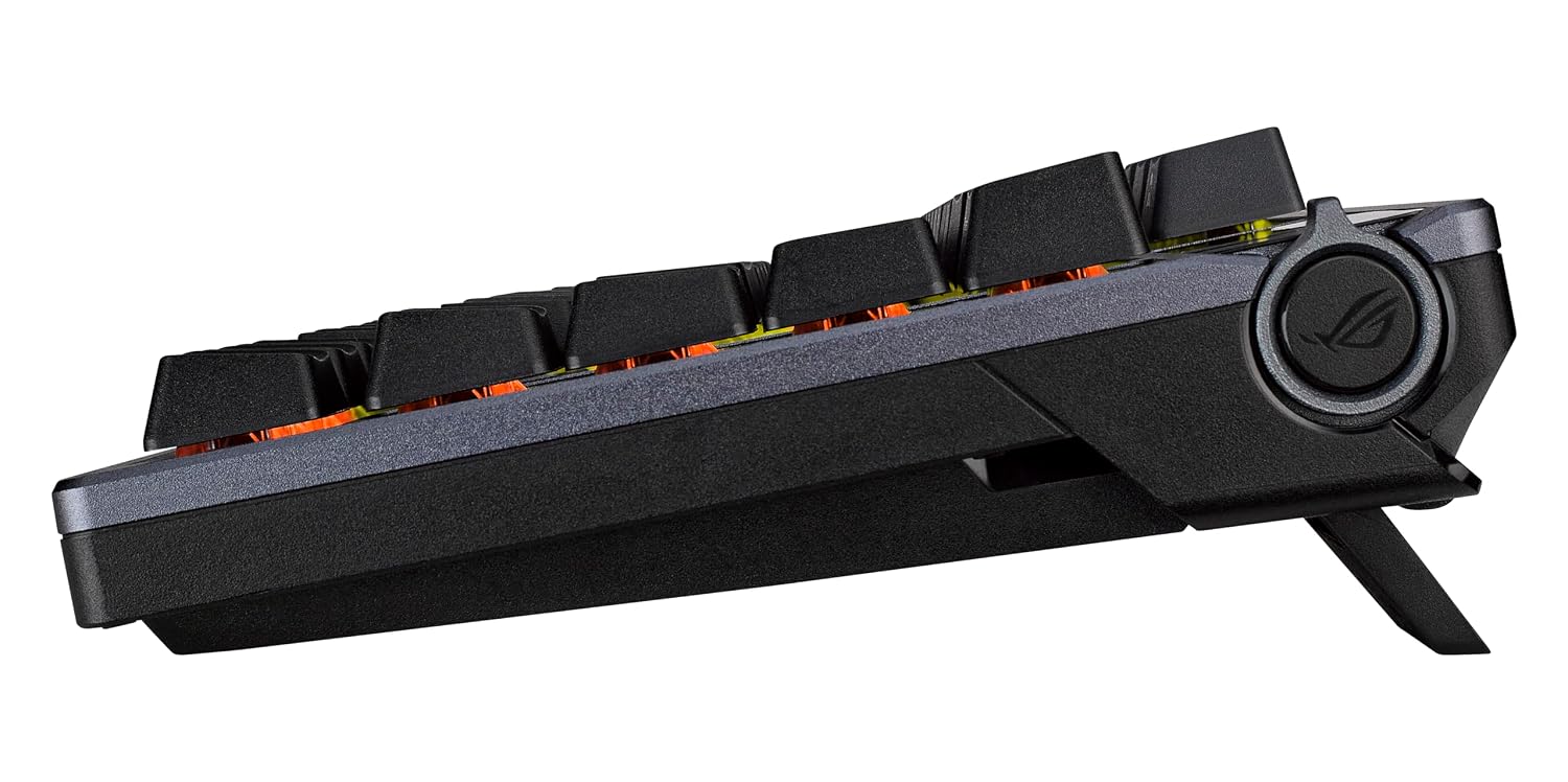 ASUS ROG Azoth Wireless Mechanical Gaming Keyboard – 75% TKL, Tri-Mode Connectivity, Hot Swappable Pre-lubed ROG NX Storm Clicky Switches, PBT Keycaps, RGB, OLED Display, PC/Mac Support - Black