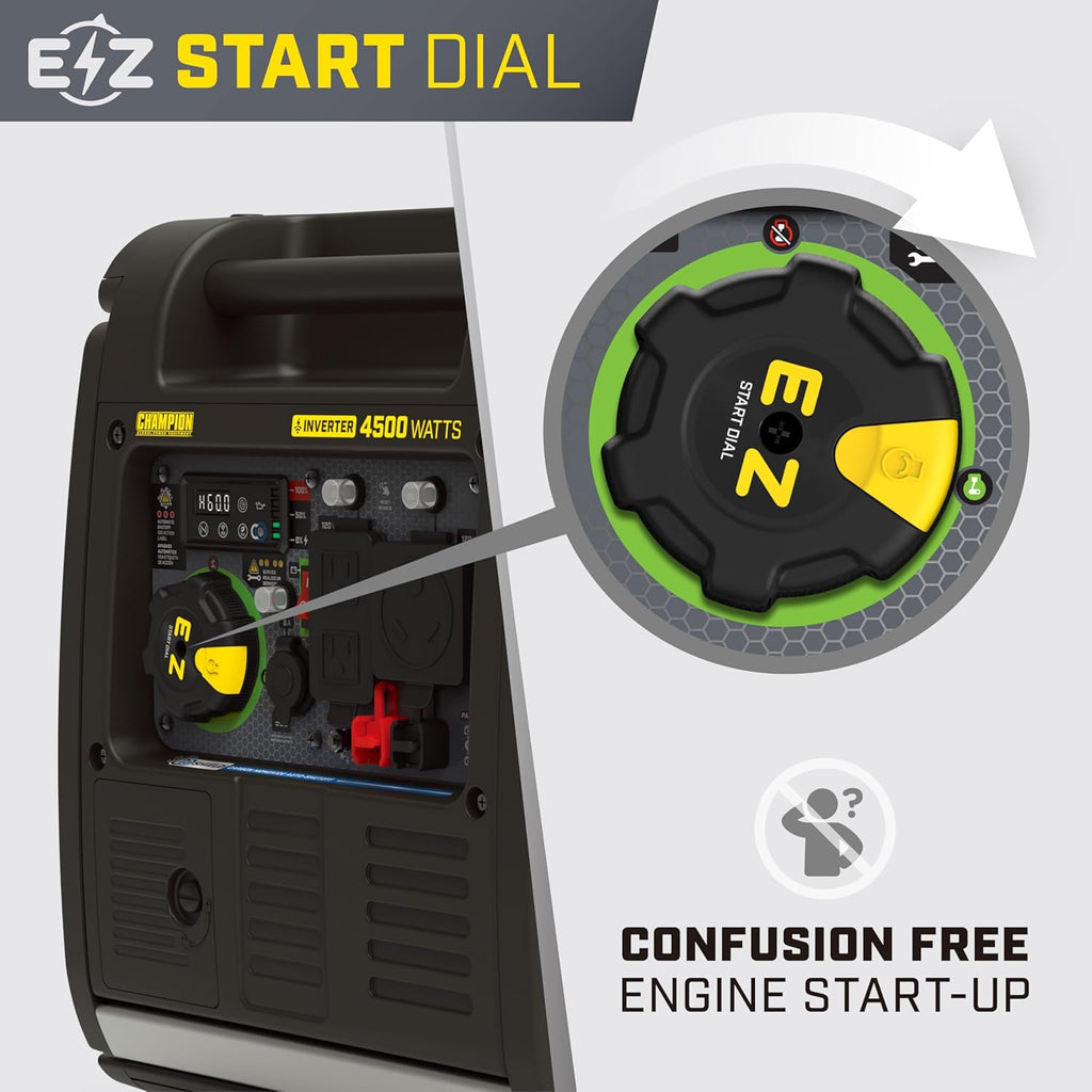 Champion Power Equipment 4500-Watt Wireless Remote Start Inverter Generator with Quiet Technology and CO Shield
