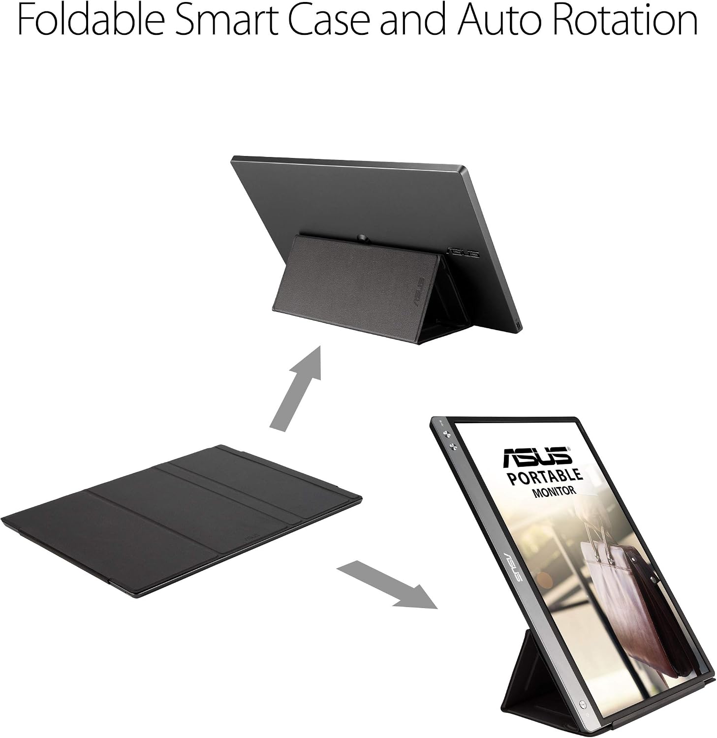ASUS ZenScreen MB14AC 14' Portable USB Type-C Monitor, 1080P Full HD, IPS, Eye Care, Anti-Glare Surface, External Screen for Laptop, Hybrid Signal Solution