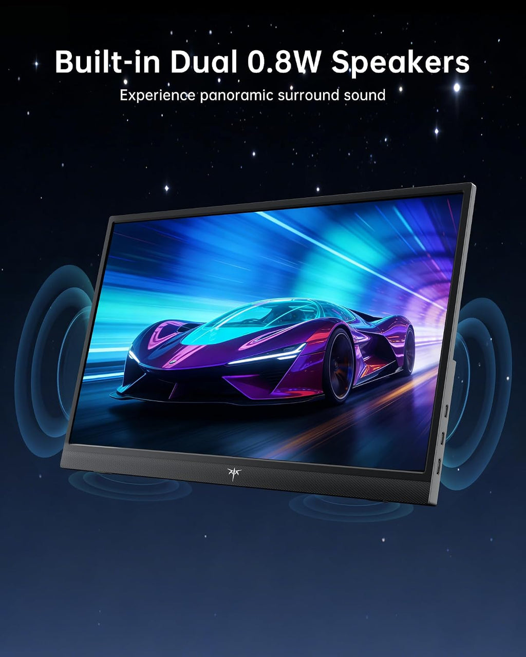 KTC Portable Monitor 15.6 Inch, FHD 1080P Travel Laptop Monitor Extender with USB-C HDMI, Ultra-Slim IPS HDR Display with Speakers, Second Monitor Screen for Laptop Phone Xbox Mac Switch, Black H15F9