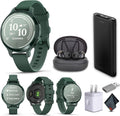 Garmin Lily 2 Active Small and Stylish Smartwatch Up to 9 Days Battery Built-in GPS Hidden Display Patterned Lens Life Jasper Green 010-02891-02 Fitness Smart Watch Bundle for Women