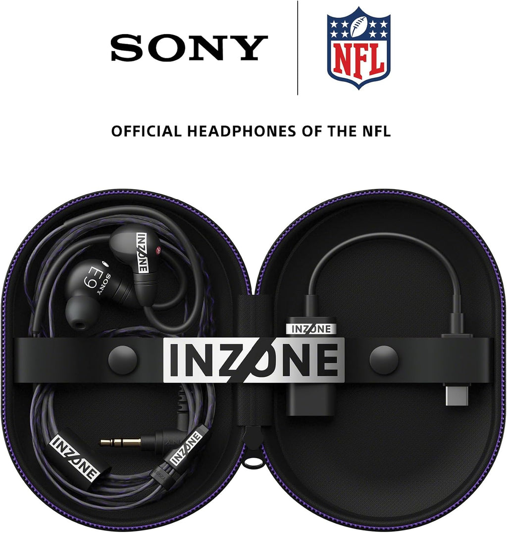 Sony INZONE E9 Wired in-Ear Monitor for Gaming, Tuned for FPS Games, Sound Isolating Earbuds, Comfortable Fit, Low Profile Design, 360 Spatial Sound, Case Included, Developed with Fnatic, Black