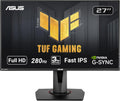 ASUS TUF Gaming VG279QM 27' HDR Monitor, 1080P Full HD (1920 x 1080), Fast IPS, 280Hz, G-SYNC Compatible, Extreme Low Motion Blur Sync (ELMB SYNC), 1ms, DisplayHDR 400, Black