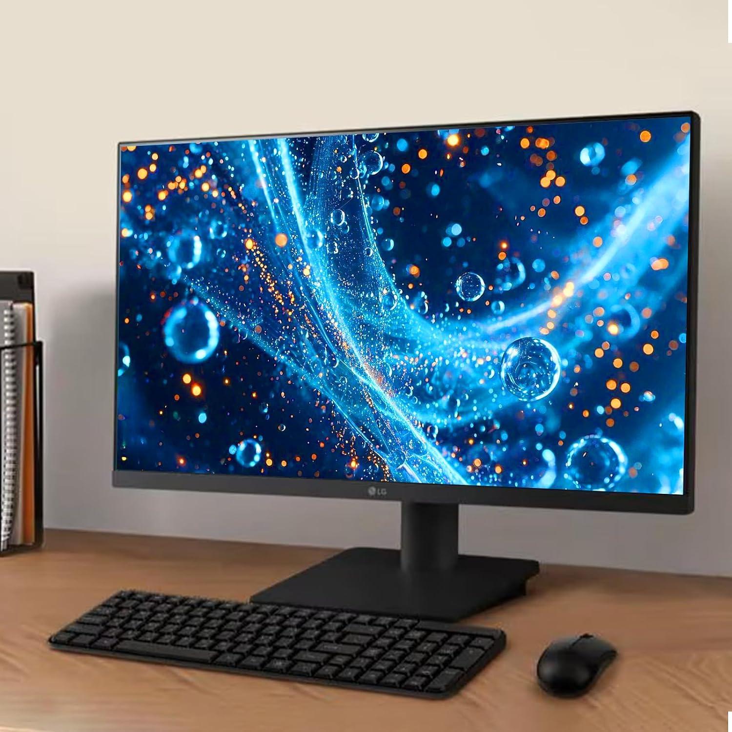 LG 27' Full HD (1920 x 1080) IPS Computer Monitor, 100Hz Refresh Rate, 5ms GtG Response Time, 3-Side Virtually Borderless Design, HDMI x2, VESA Mountable(75x75mm), Tilt Adjustable