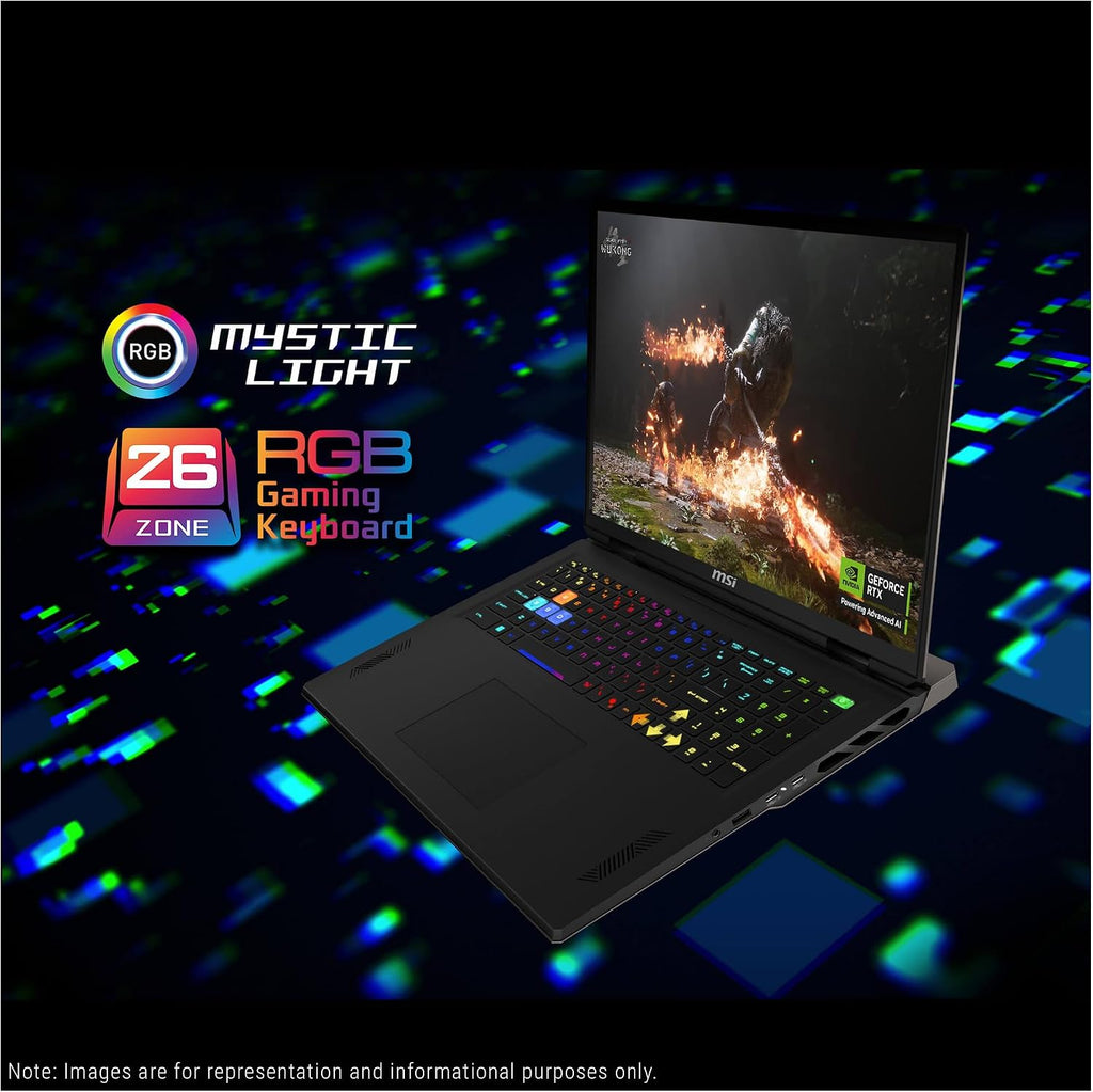 MSI Vector A18 HX Gaming Laptop, AMD Ryzen 9-9955HX, 32 GB DDR5 RAM, 2 TB PCIe SSD, 18' QHD+ (2560x1600) 240Hz Display, Nvidia G-Force RTX 5070Ti, 24 Zone RGB Keyboard, W11 Pro, Cosmo Gray