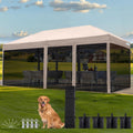Quictent 10'x20' Pop up Screened Canopy Tent with Mosquito Netting, Portable Easy up Outdoor Screen House Shelter for Patio, Camping and Picnic, Includes Wheeled Carry Bag