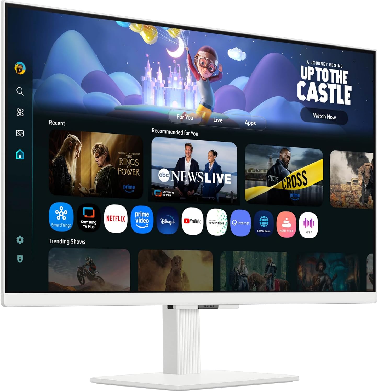 Samsung 27-Inch M5 (M50F) Series FHD Smart Monitor with Streaming TV, Speakers, HDR10, Gaming Hub, Multiple Ports, Workout Tracker, Vision Accessibility Tools, White, LS27FM503ENXZA