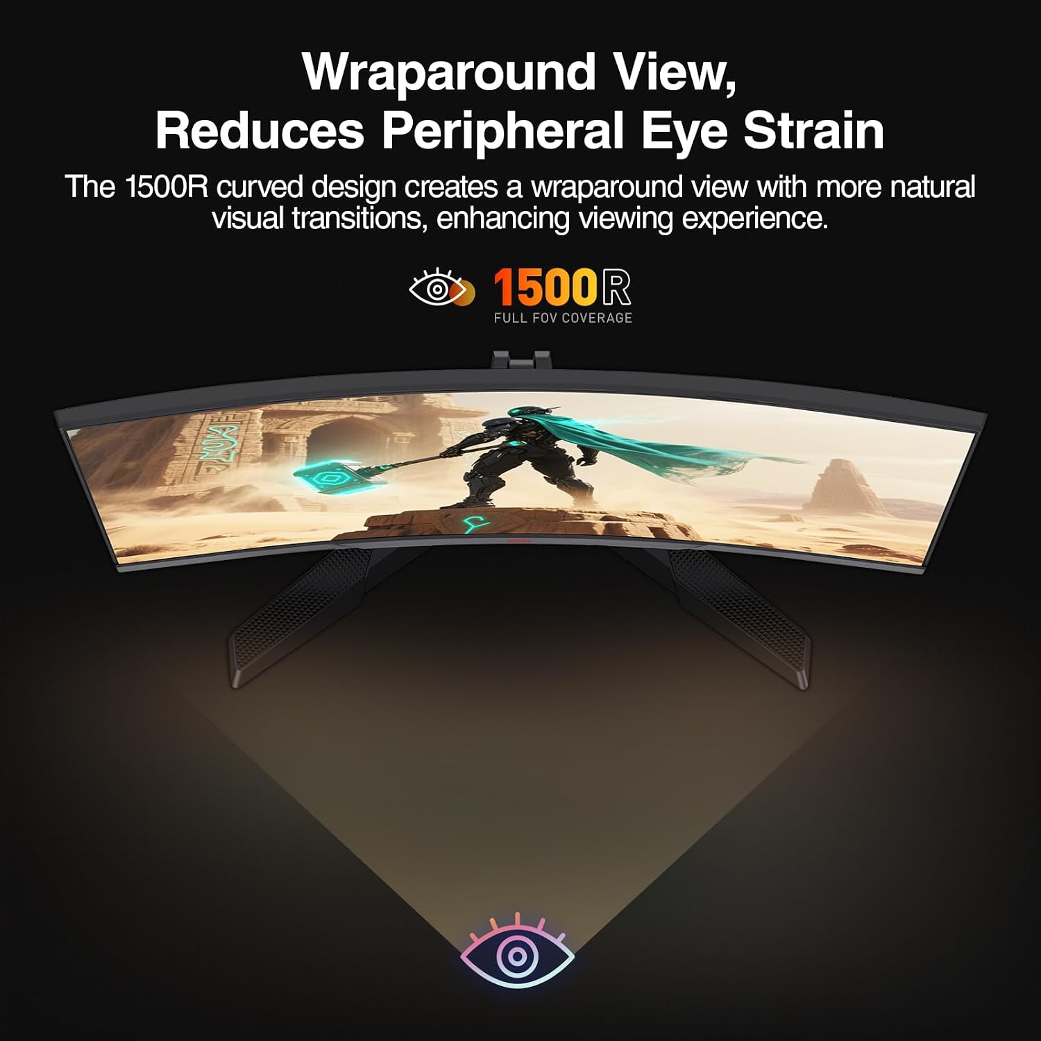 KOORUI 24 Inch Curved Gaming Monitor 180Hz 1ms,FHD 1080p 1500R Curved Display with Adaptive Sync,99% sRGB,HDR10,Eye Care,VESA Compatible,HDMI2.0X2 &DP1.2,Tilt Adjustable,Black