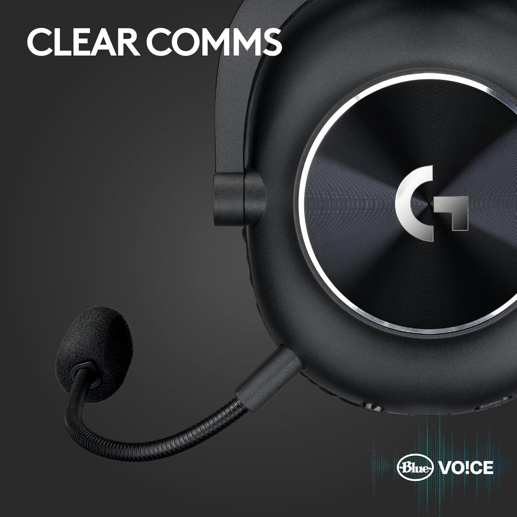 Logitech G PRO X 2 Lightspeed Gaming Headset - Wireless/BT/USB/3.5mm, 50mm Drivers, DTS:X 7.1, Detachable Mic - PC/PS5/PS4/Switch (Renewed)