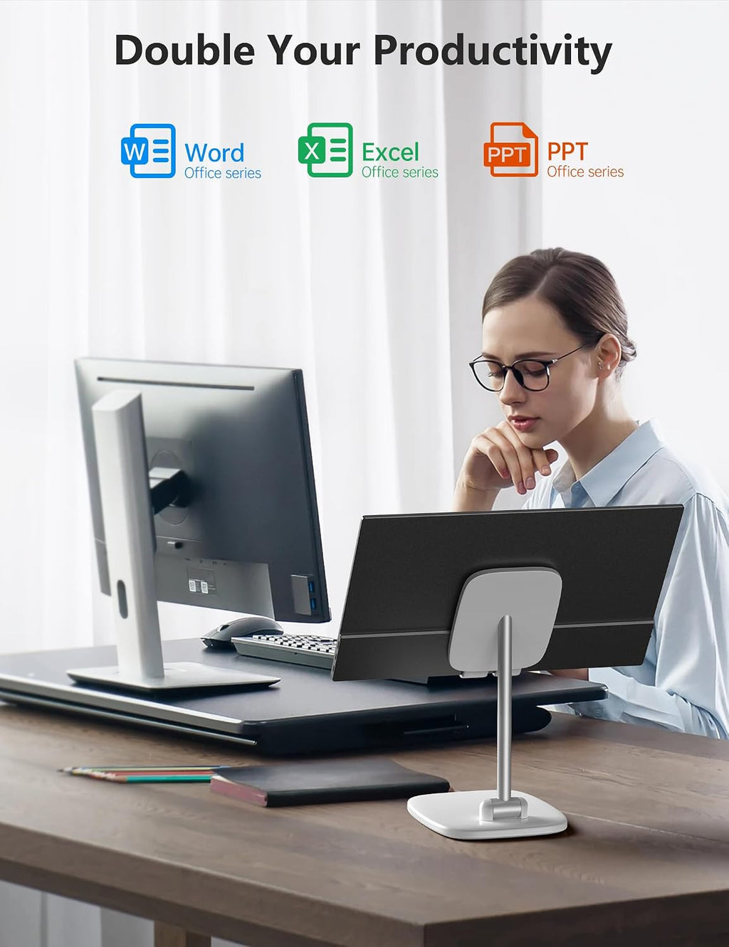 Anyuse 17.3' Portable Monitor, 1080P FHD, 144Hz, IPS HDR Screen, Travel Monitor for PC Mac Phone Xbox PS5 Switch Laptop, Smart Cover & Speakers