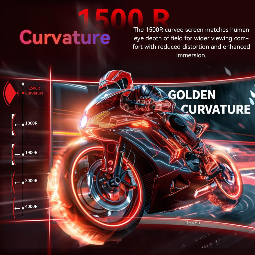 32Inch 4K Curved Monitor,160Hz UHD(3840 x 2160) Curved Gaming Monitor,1ms AMD FreeSync Premium,1500R,125% sRGB,95% DCI-P3,Monitor with Speaker,HDMI2.1,DP1.4,VESA