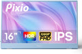 Pixio PX160 Wave Blue Portable Monitor 15.6 inch 60Hz FHD 1080p IPS Panel HDR Screen Cover Stand USB-C HDMI Laptop Screen Extender Portable Monitor for Laptop, PC, Console, Phone