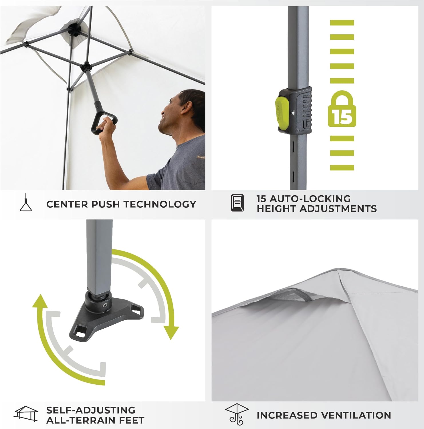 CORE 13 FT x 13 FT Instant Pop Up Canopy Tent | Portable Straight Leg Outdoor Gazebo Shelter with Wheeled Carry Bag | Perfect for Camping, Beach, Picnic, Backyards, BBQ, Tailgate, Patio and Party