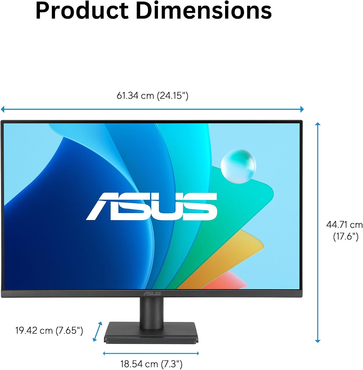 ASUS 27' 1080P Computer Monitor (VA279HG) - Full HD IPS Display, 120Hz, 1ms, Adaptive-Sync, Eye Care, Frameless, HDMI, VESA Mountable, 3 Year Warranty