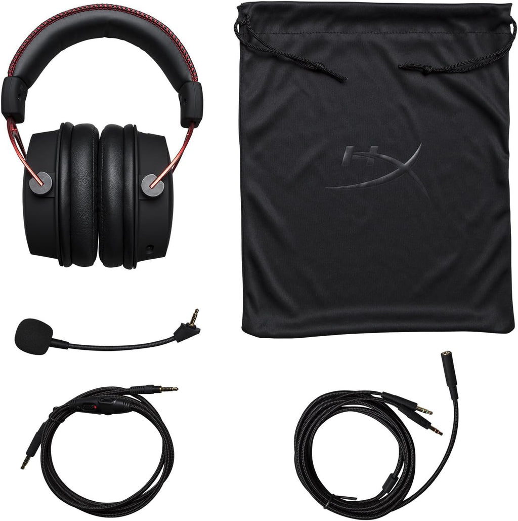 HyperX Cloud Alpha Gaming Headset - Dual Chamber Drivers - Durable Aluminum Frame - Detachable Microphone and HyperX Alloy Core RGB - Gaming Keyboard - Quiet & Responsive - 5-Zoned RGB Backlit Keys