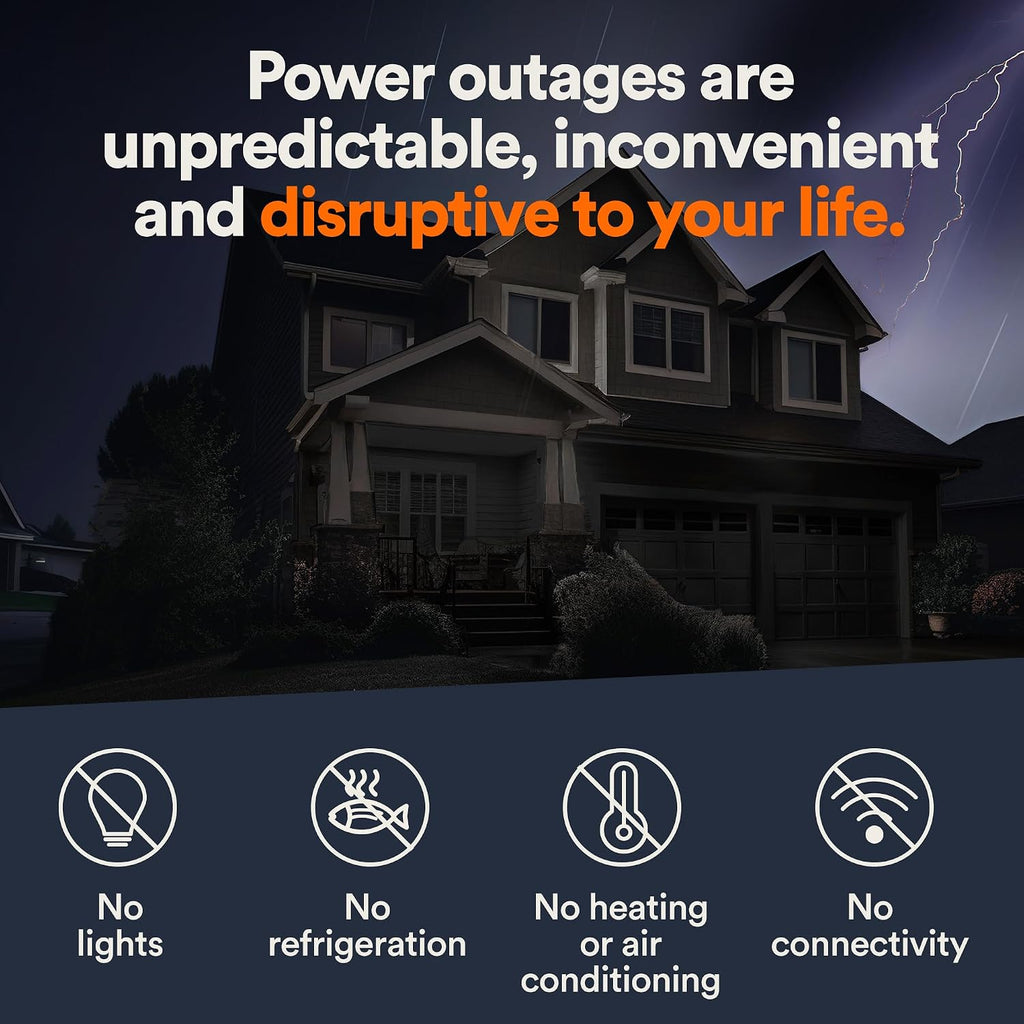 Generac Guardian 26kW Home Standby Generator with 200 Amp Transfer Switch - Automatic Whole House Backup Power for Storms, Emergencies, and Outages, WiFi Enabled, Runs on Natural Gas or Liquid Propane